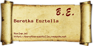 Beretka Esztella névjegykártya